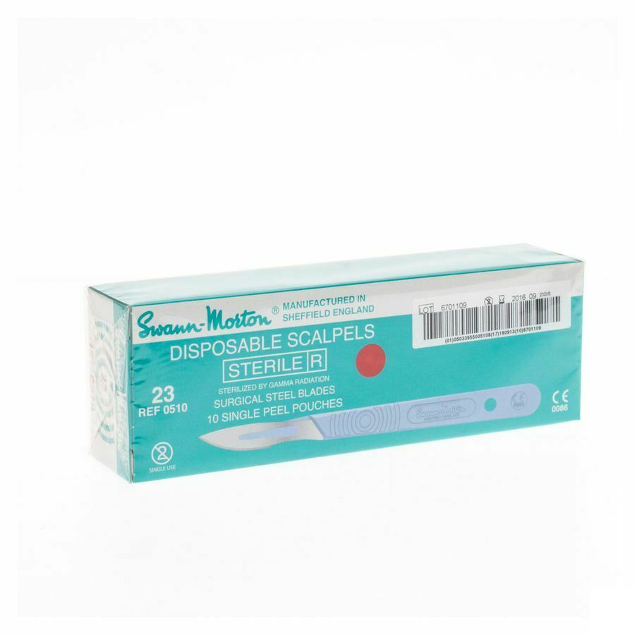 Scalpel S.m Disposable Steriel Nr23 10