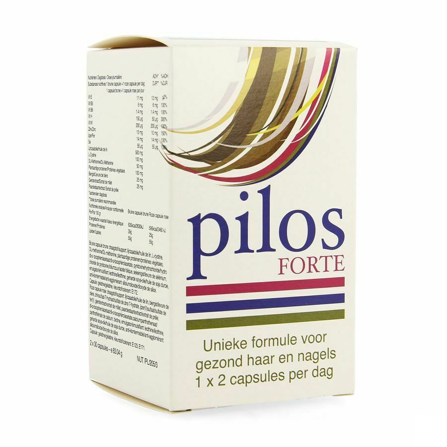 Pilos Forte Voedingssupplement Haar en Nagels 2x30 Capsules