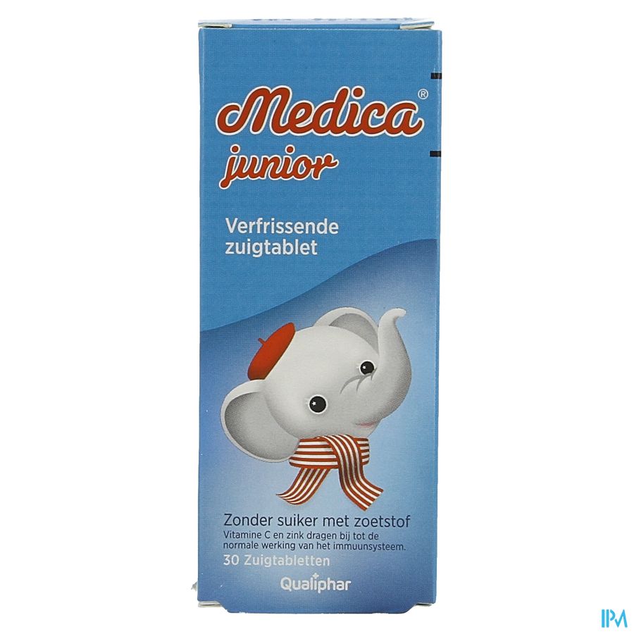 Medica Junior Suikervrij bij Keelpijn 30 Zuigtabletten