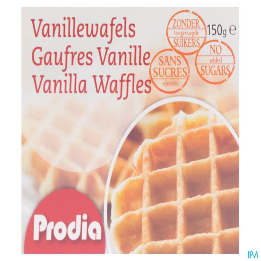 Prodia Wafel Vanille + Zoetstof 150g 5687 Revogan