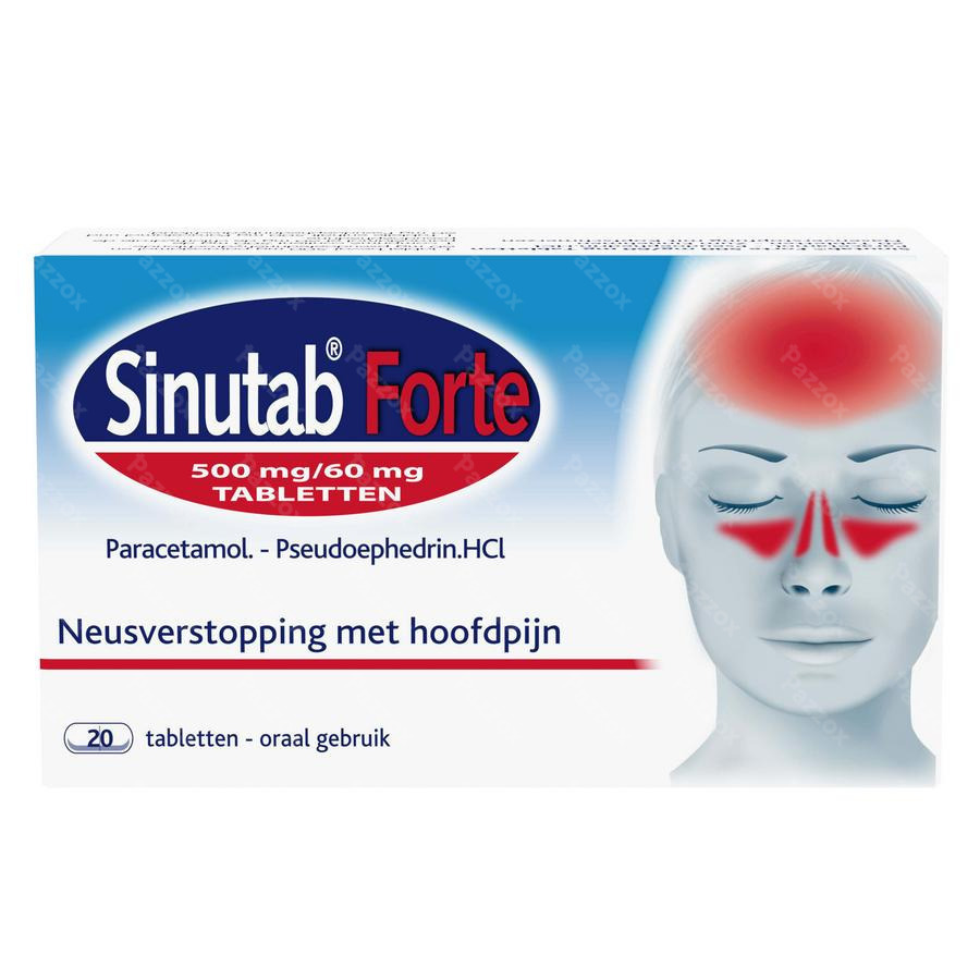 Sinutab Forte 500/60mg 20 Tabletten kopen - online