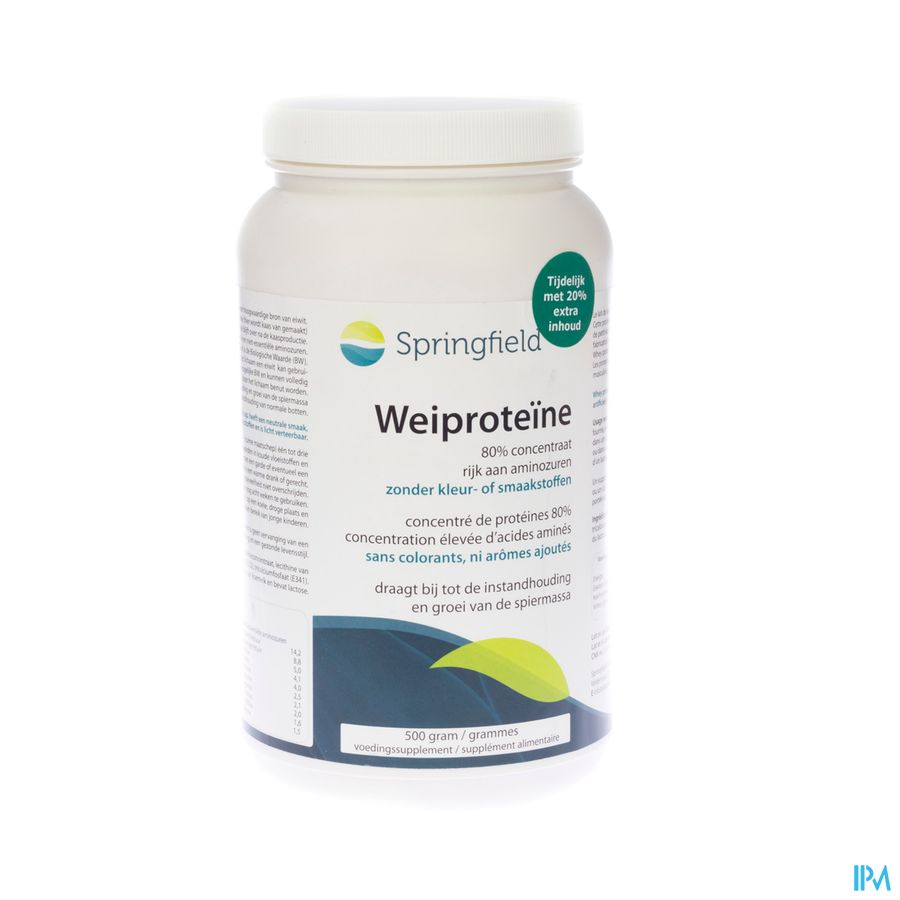 Wei Proteine Concentrat 75% Springfield Pdr 500g