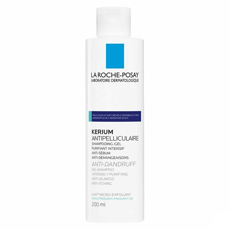 La Roche-Posay Kerium Anti-Roos Shampoo-Gel Gevoelige En Vette Hoofdhuid 200ml