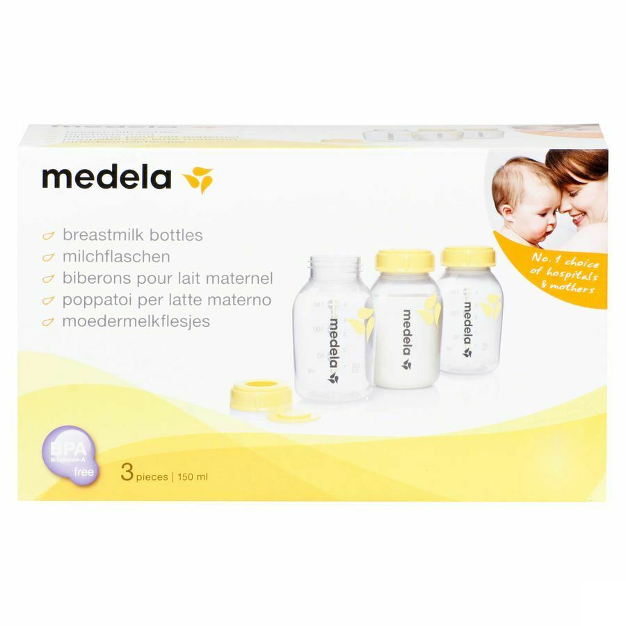 Medela Set 3 Melkflesjes Bedrukt 150ml