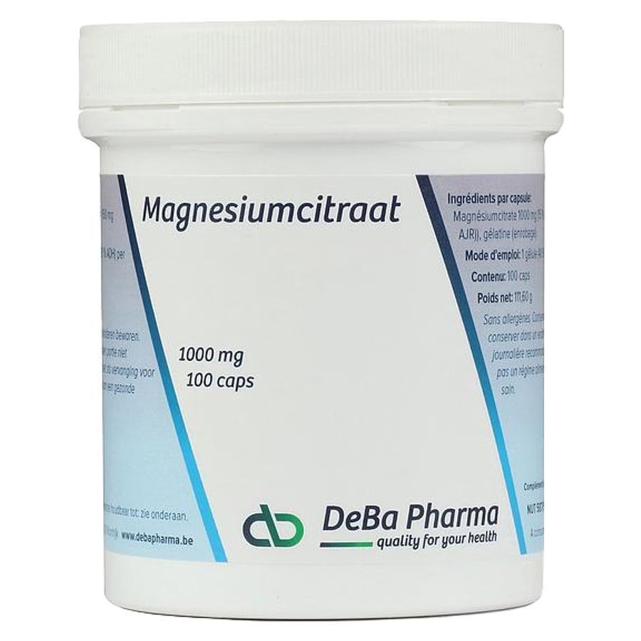 Deba Pharma Magnesiumcitraat 1000mg 100 Capsules