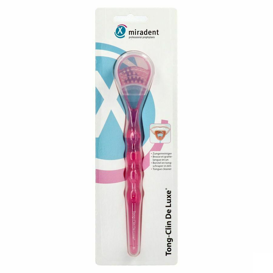 Miradent Tongschraper Deluxe Roze