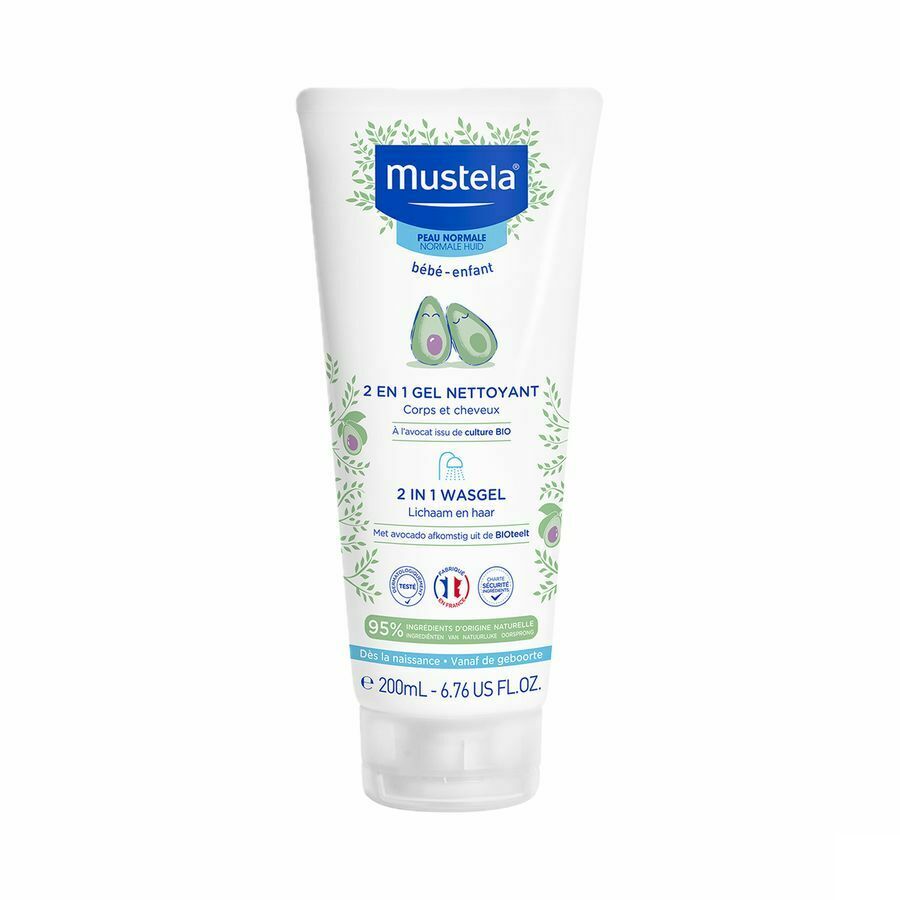 Mustela Baby 2in1 Wasgel Normale Huid 200ml