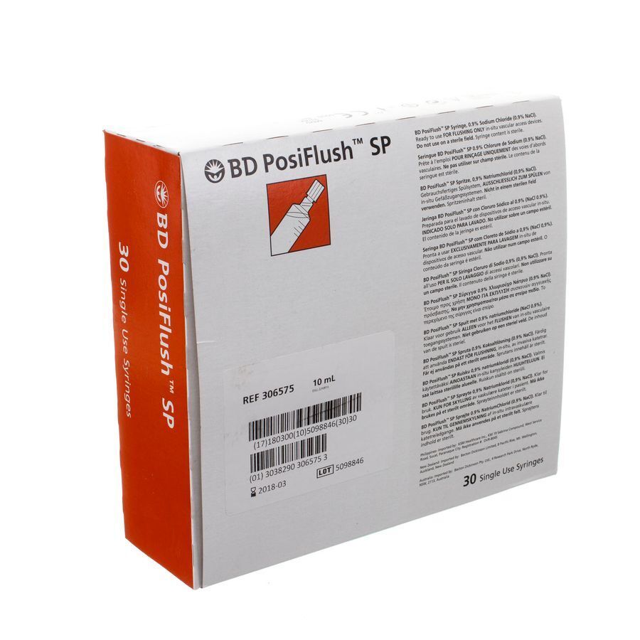 Bd Posiflush Sp Nacl 0,9% Spuit Rtu 10ml 1x30