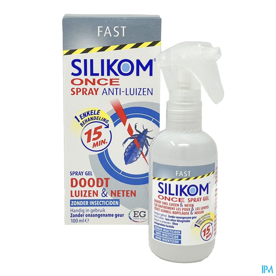 Silikom Once Spray Anti-Luizen en Neten Zonder Insecticiden 100ml