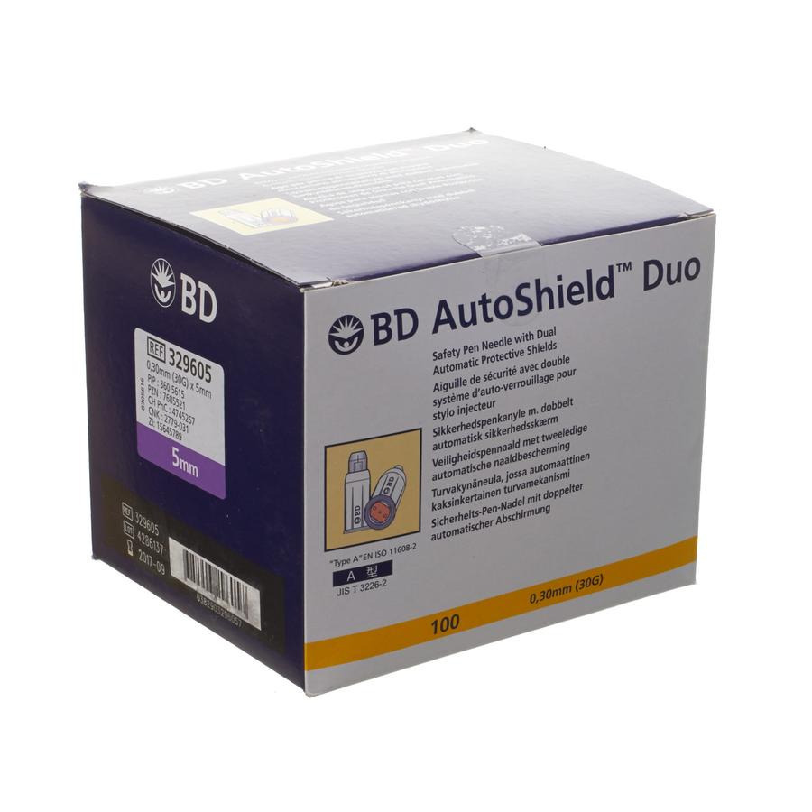BD AutoShield™ Duo Veiligheidspennaald – 100 stuks