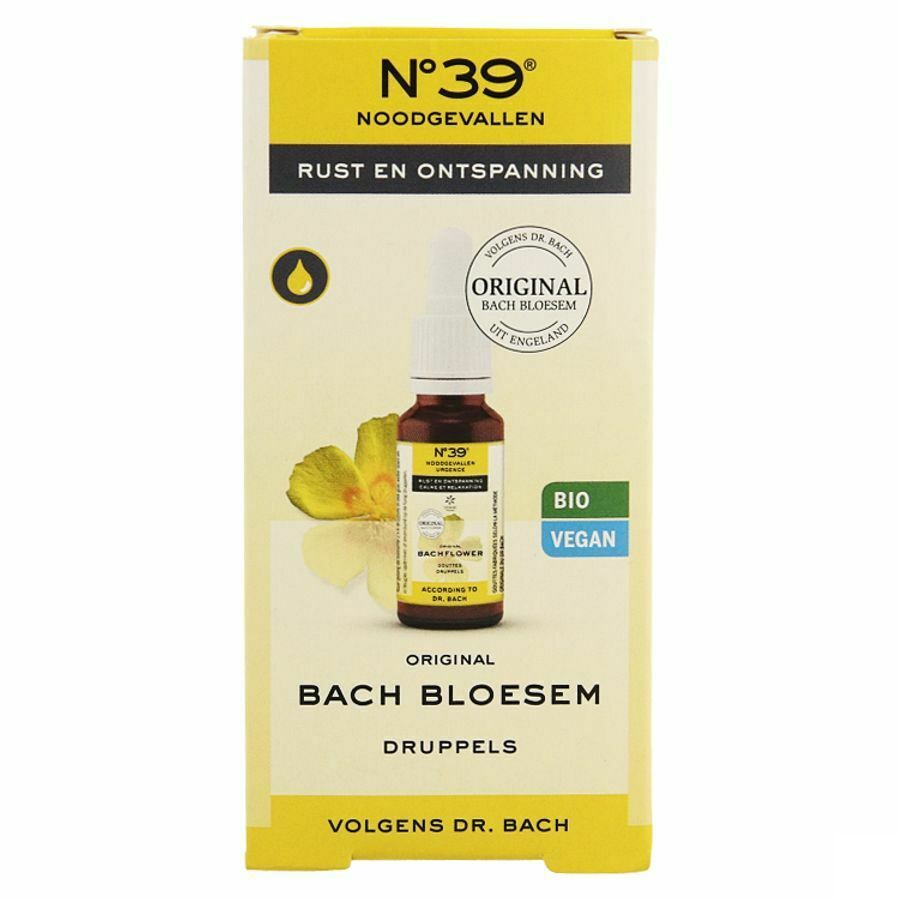 Bachbloesem Bio N°39 Noodgevallen Druppels 20ml