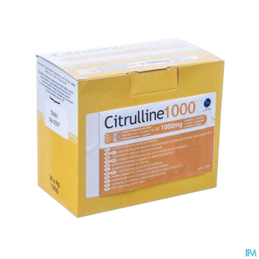 Citrulline 1000 Pdr Zakje 30x4g