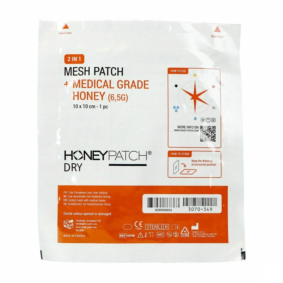 Honeypatch Dry Genez.honing7g+tulle Ster.10x10cm 1