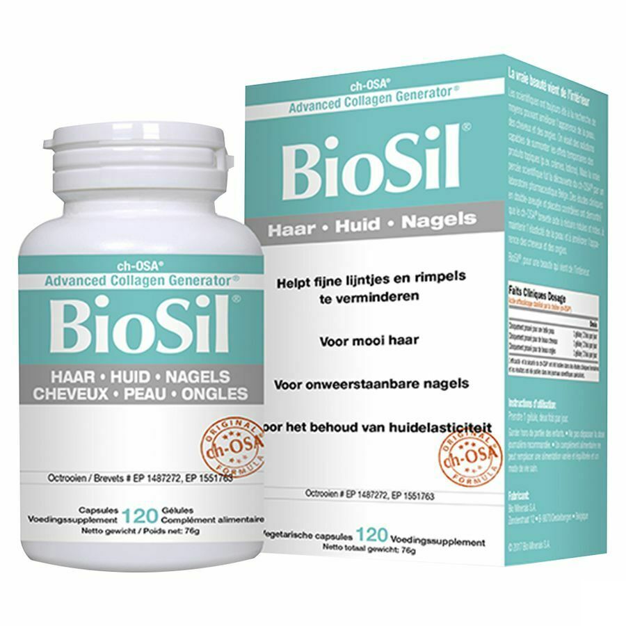 Biosil Voedingssupplement Haar-huid-nagels 120 Capsules