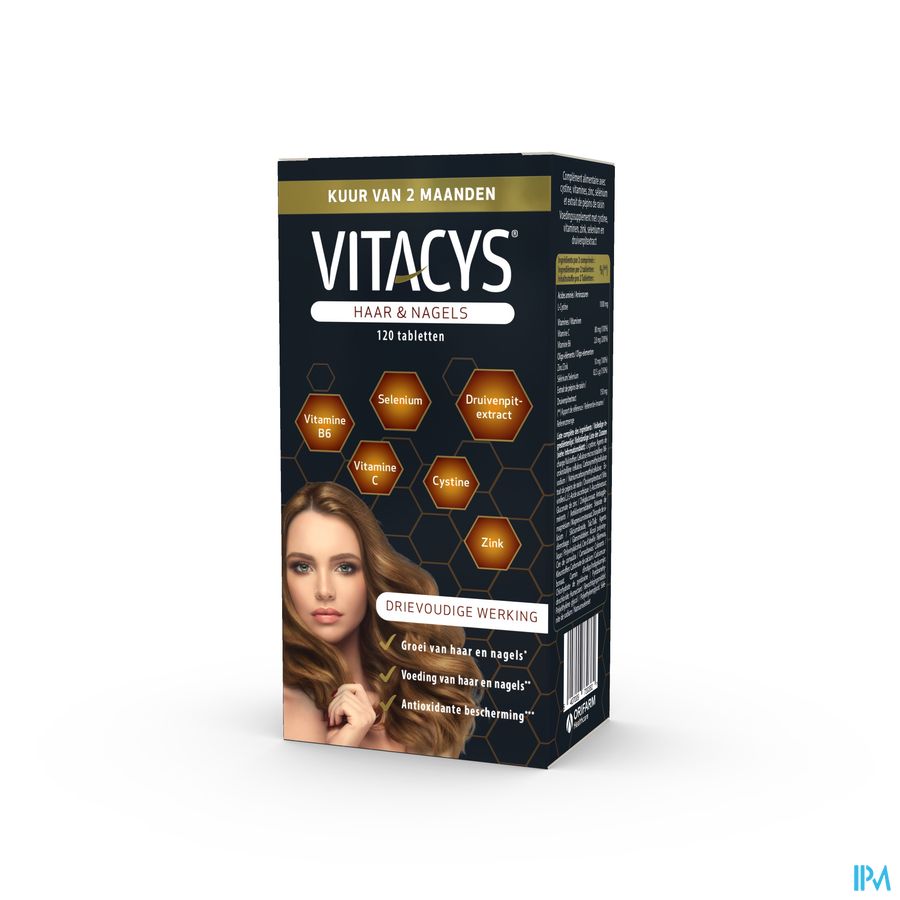 Vitacys Voedingssupplement Haar en Nagels 120 Tabletten