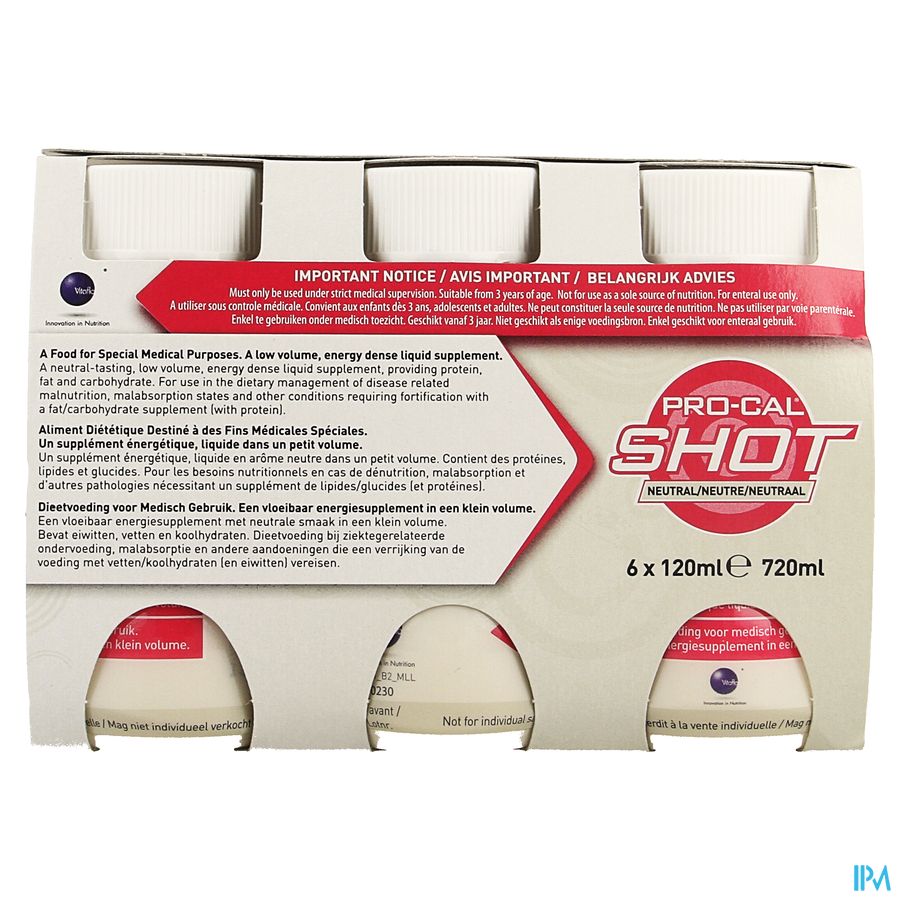 Pro-cal Shot Neutraal 6x120ml