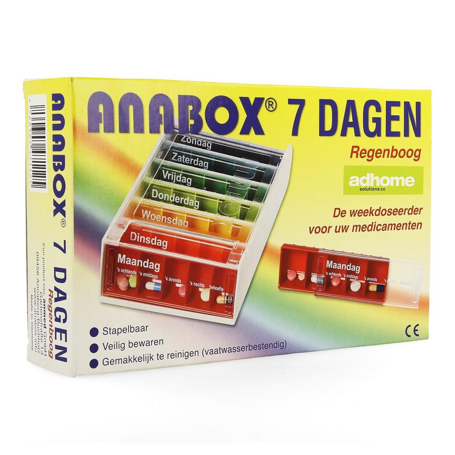 Nutteloos Bukken huiswerk Pillendoos Anabox 7 X 5 Rainbow Nl kopen - Pazzox, online apotheek