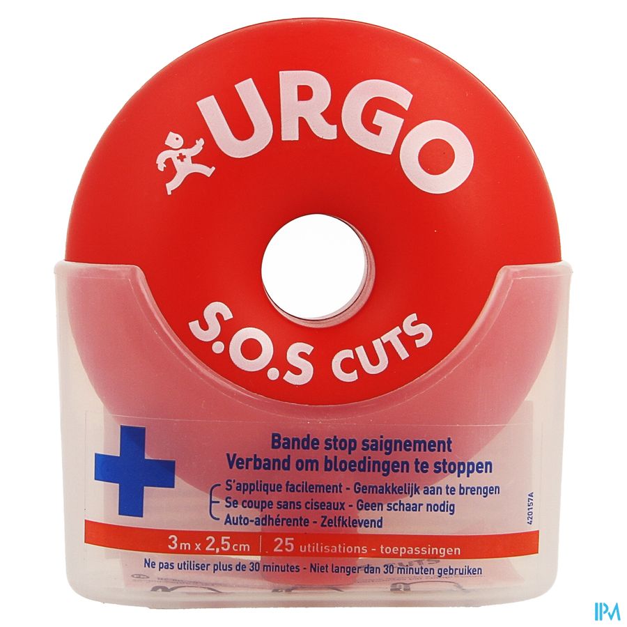 Urgo Sos Cuts Verband 3m X 2,5cm