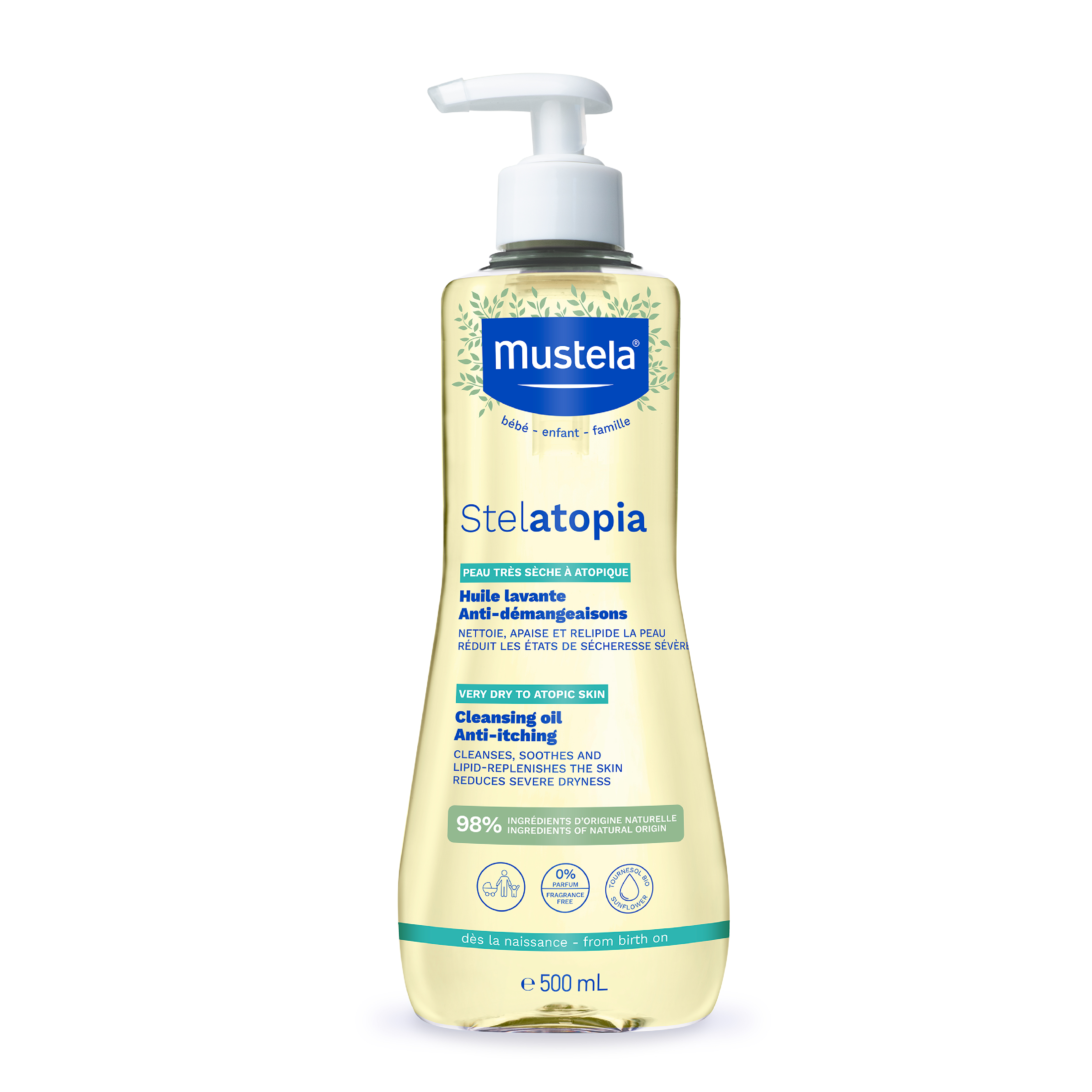 Mustela stelatopia cleansing clearance gel 500 ml