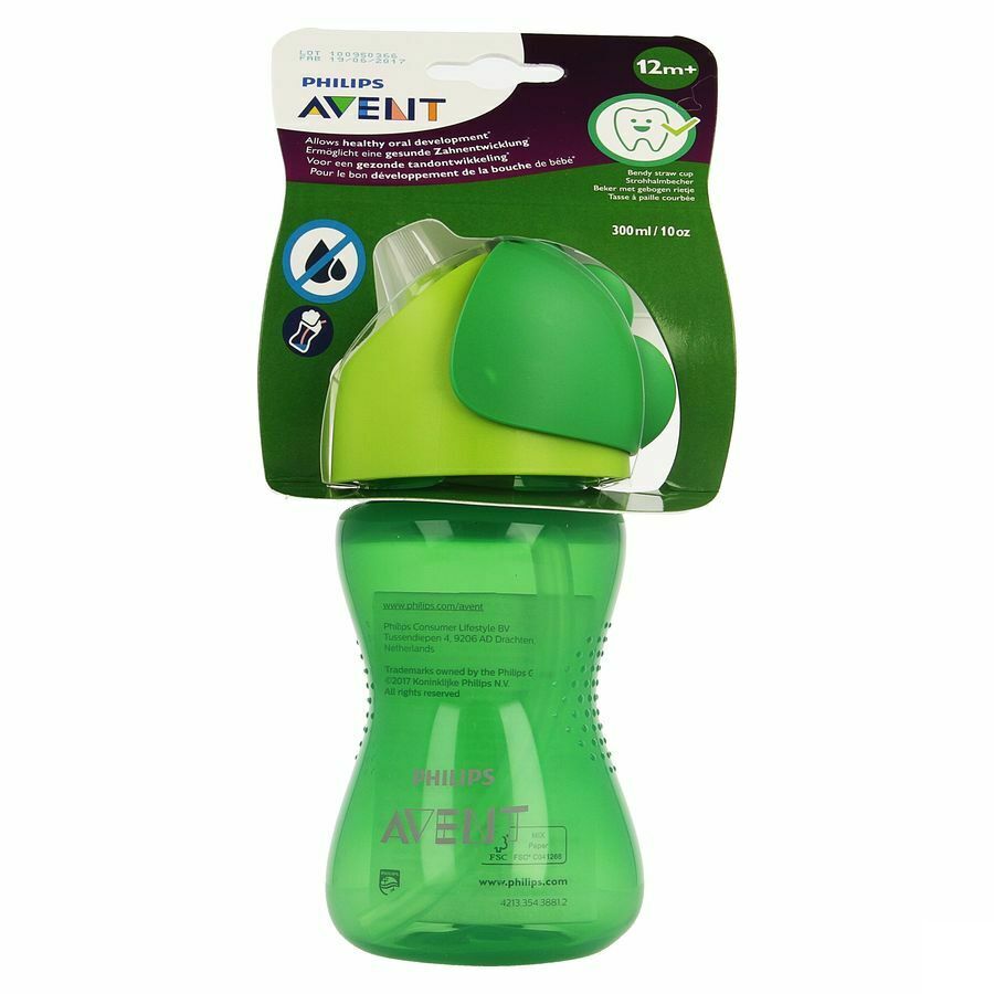 Philips Avent Drinkbeker Rietje Boy Groen 300ml SCF798/01