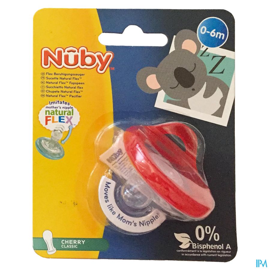 Nuby Fopspeen Natural Flex Kers 0-6m