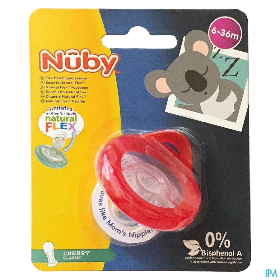 Nuby Fopspeen Natural Flex Kers 6-36m