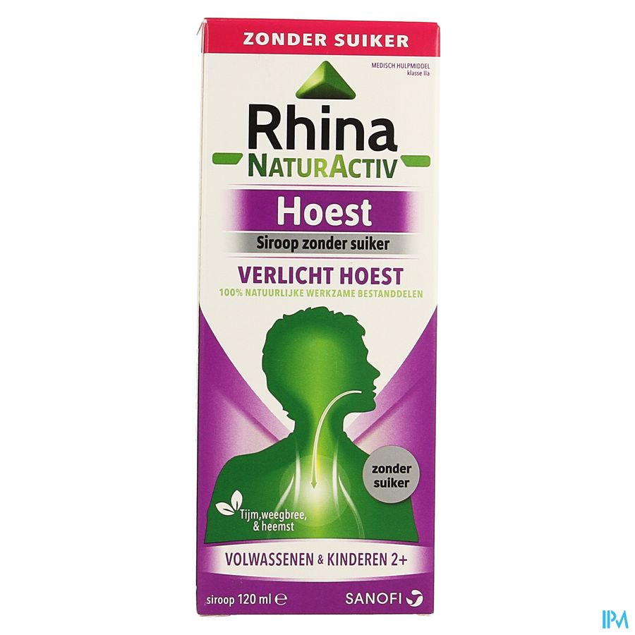 Rhina NaturActiv Zonder Suiker Hoestsiroop 120ml