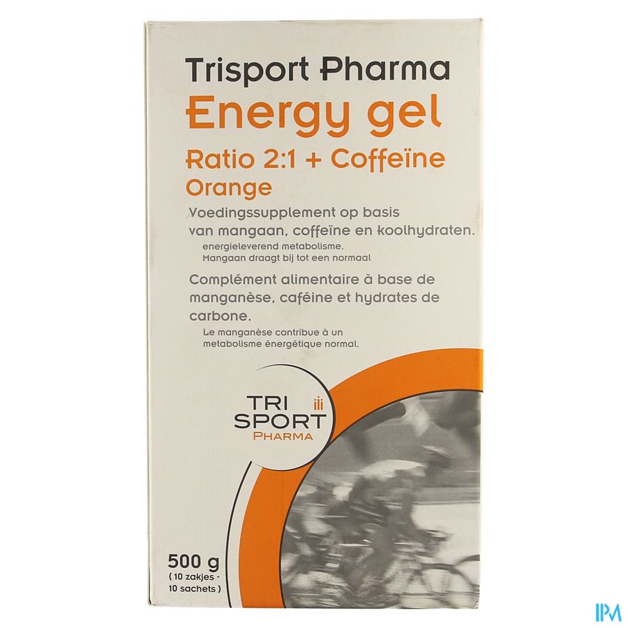 TRISPORT ENERGY GEL + COFFEINE ORANGE 10