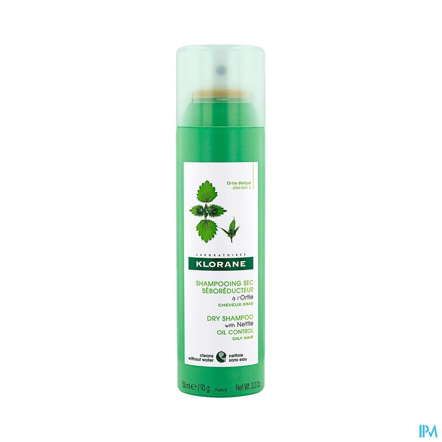 Klorane Talgregulerende Droogshampoo Met Brandnetel Vet Haar 150ml