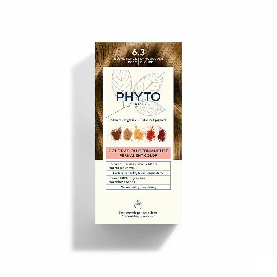 Phytocolor Permanente Haarkleuring 6.3 Donker Goudblond Intense en Natuurlijke Kleur