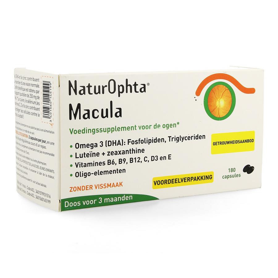 Naturophta Macula Voedingssupplement Ogen 180 Capsules