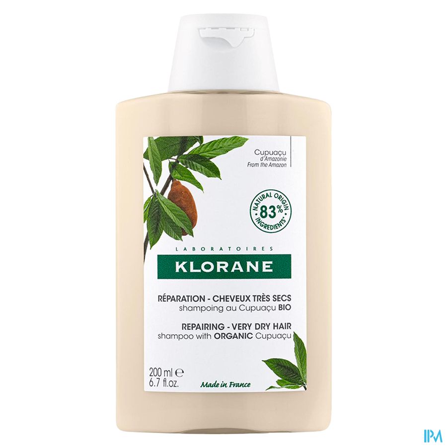 Klorane Verzorgende Shampoo Met Organische Cupuaçu Boter Extreem Droog en Beschadigd Haar 200ml