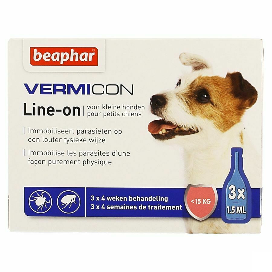 Beaphar Vermicon Line-on Kleine Hond 3 X 1,5 Ml