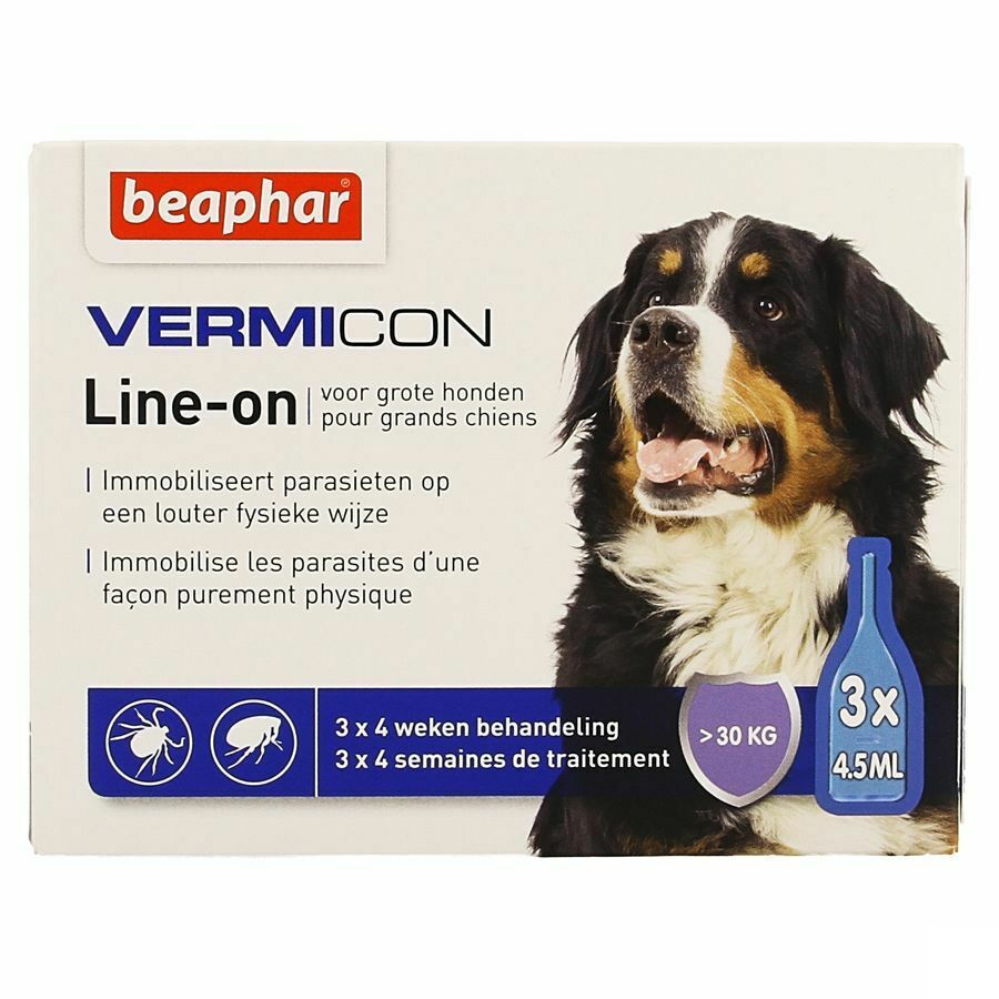 Beaphar Vermicon Line-on Grote Hond 3 X 4,5 Ml