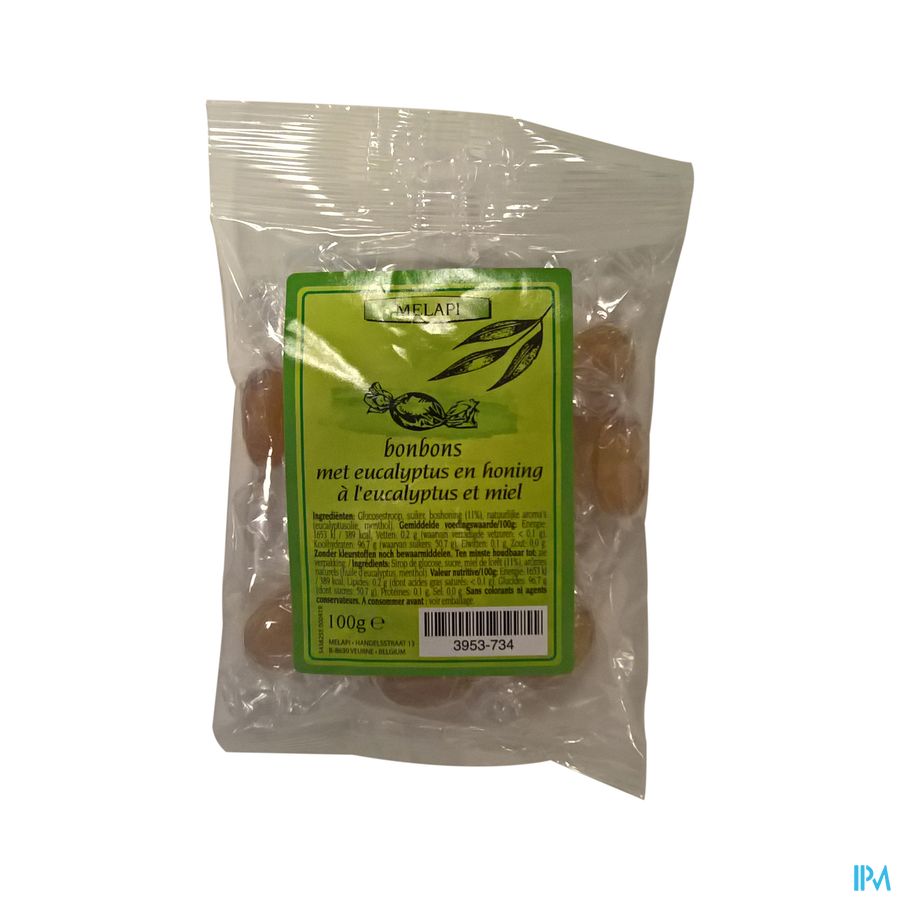 Melapi Bonbons Eucalyptus Honing 100g Revogan