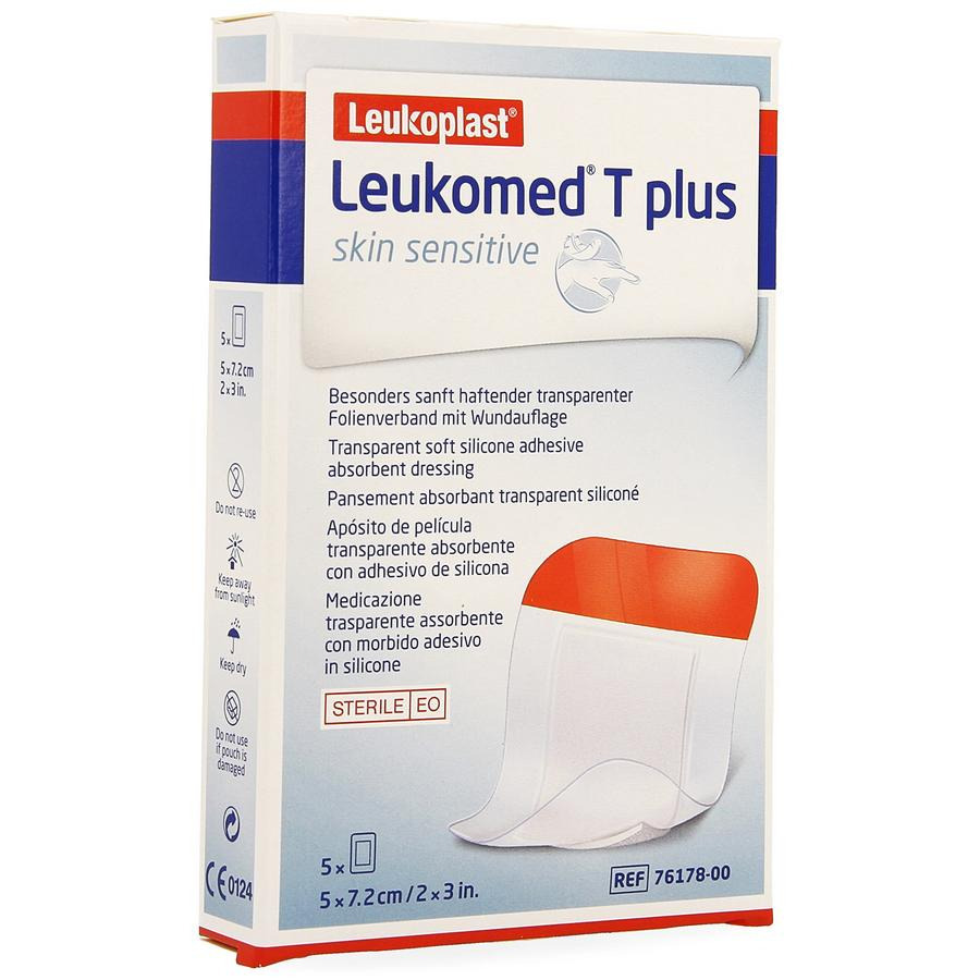Leukomed T Plus Skin Sensitive 5x7.2cm 5u