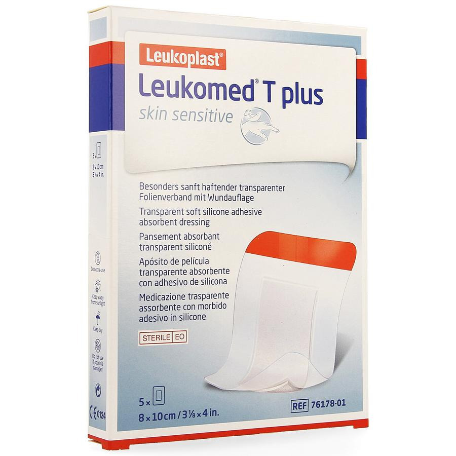 Leukomed T Plus Skin Sensitive 8x10cm 5u
