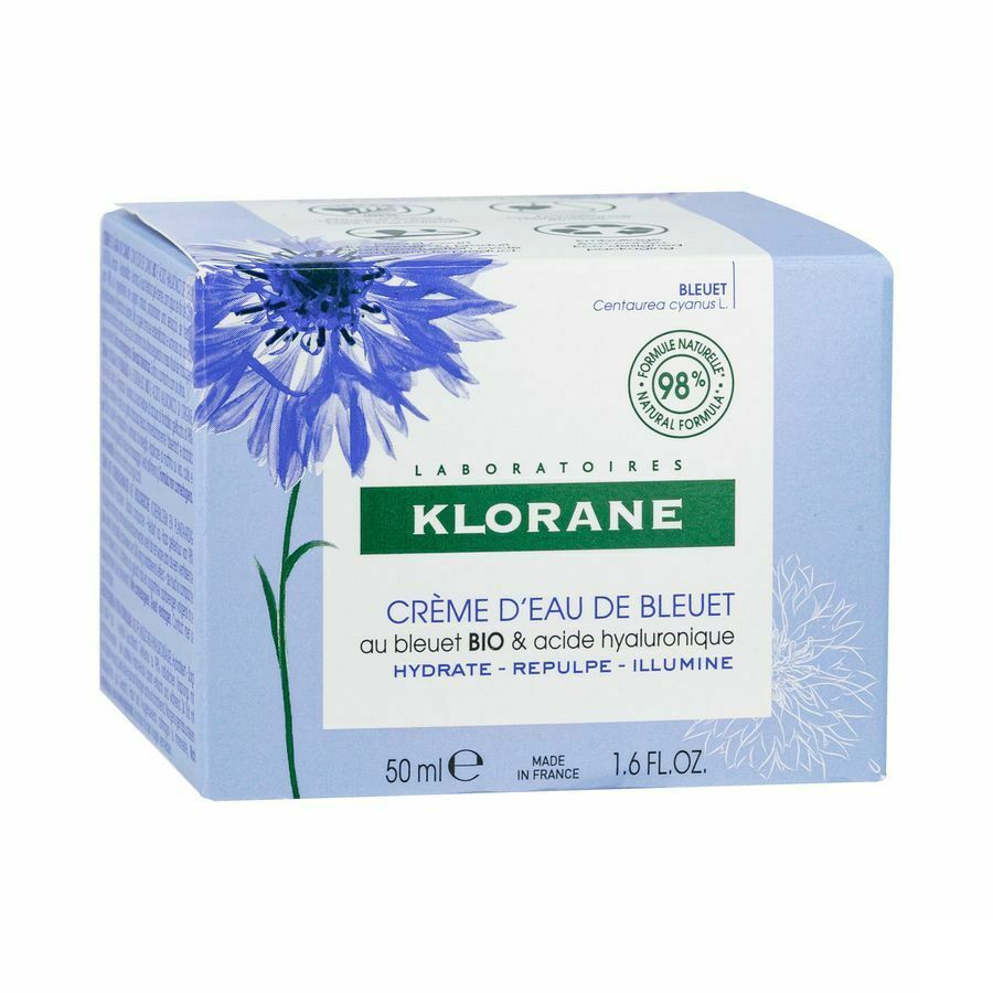 Klorane Gezicht Korenbloem Watercreme 50ml