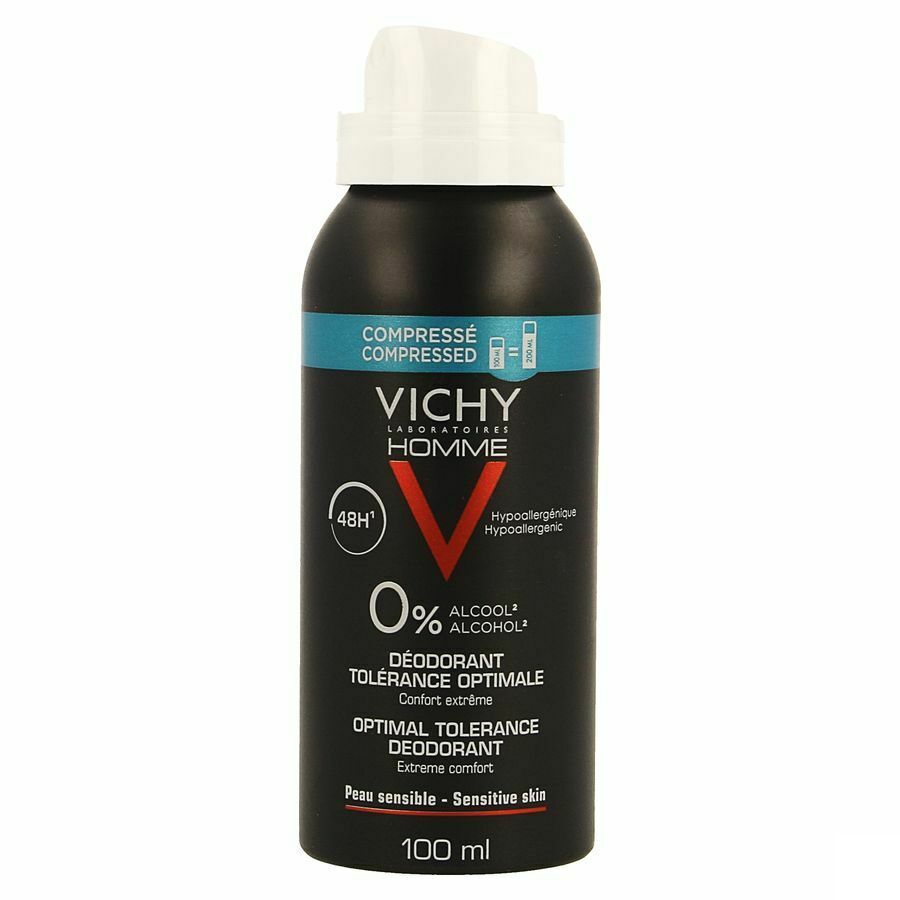 Vichy Homme Deodorant 48u Optimale Tolerantie 100 ml