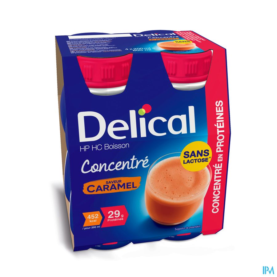 Delical Hp Hc Drank Geconc. Karamel 4x200ml