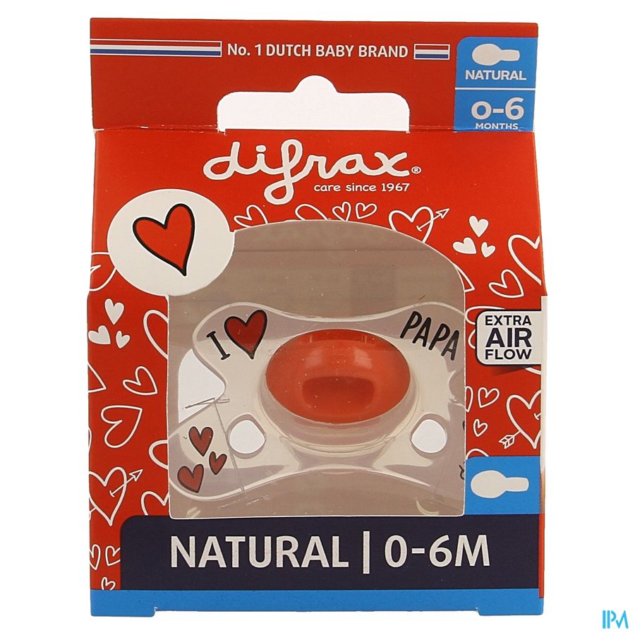 Difrax Fopspeen Natural 0-6m I Love