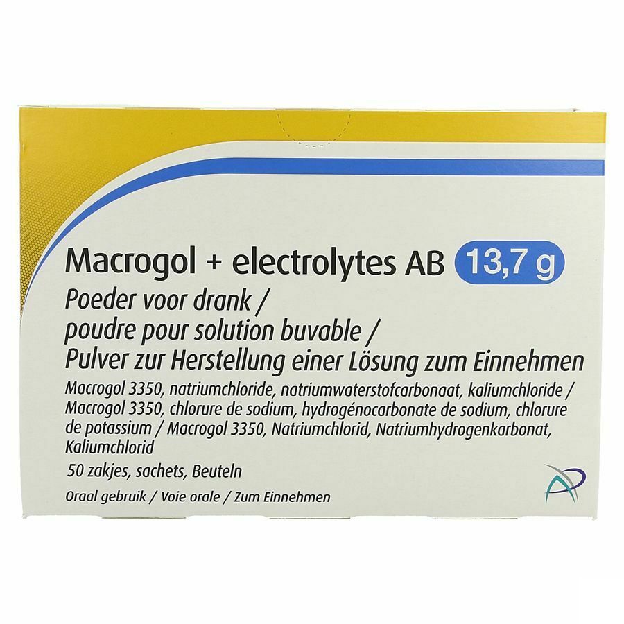 Macrogol+electrolytes Ab 13,7g Pdr Opl Zakje 50