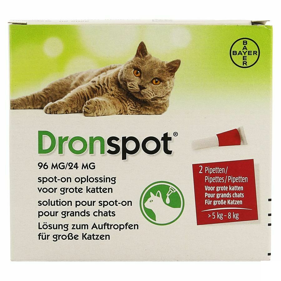 Dronspot 96mg/24mg Spot-on Kat Groot >5-8kg Pip 2