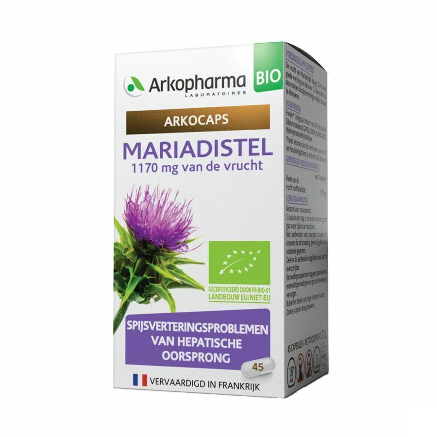 Arkopharma Arkocaps Mariadistel Bio 45 Capsules