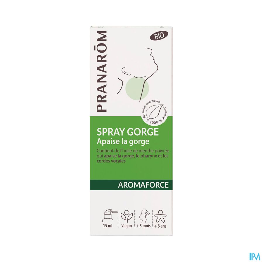 Pranarôm Verzachtende Keelspray Bio 15ml