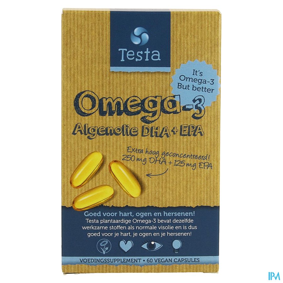 Testa Omega 3 Algenolie DHA en EPA Vegetarisch 60 softgels