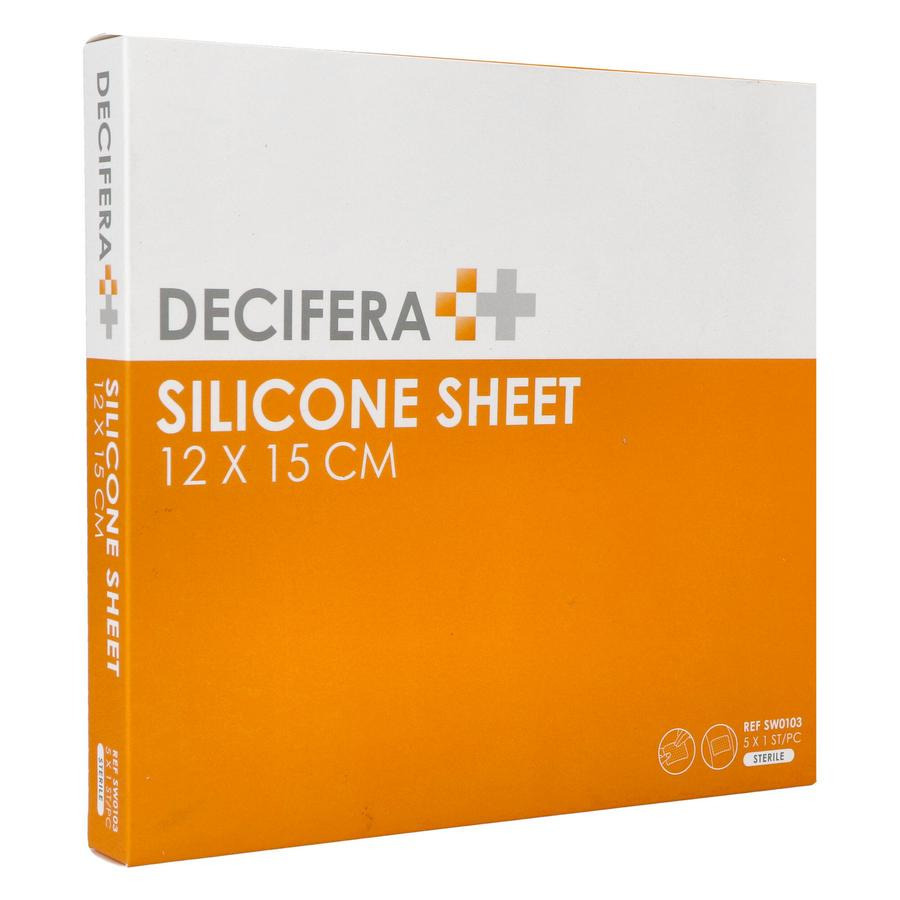 Decifera silicone sheet - 12 x 15 cm - 5 stuks - steriel