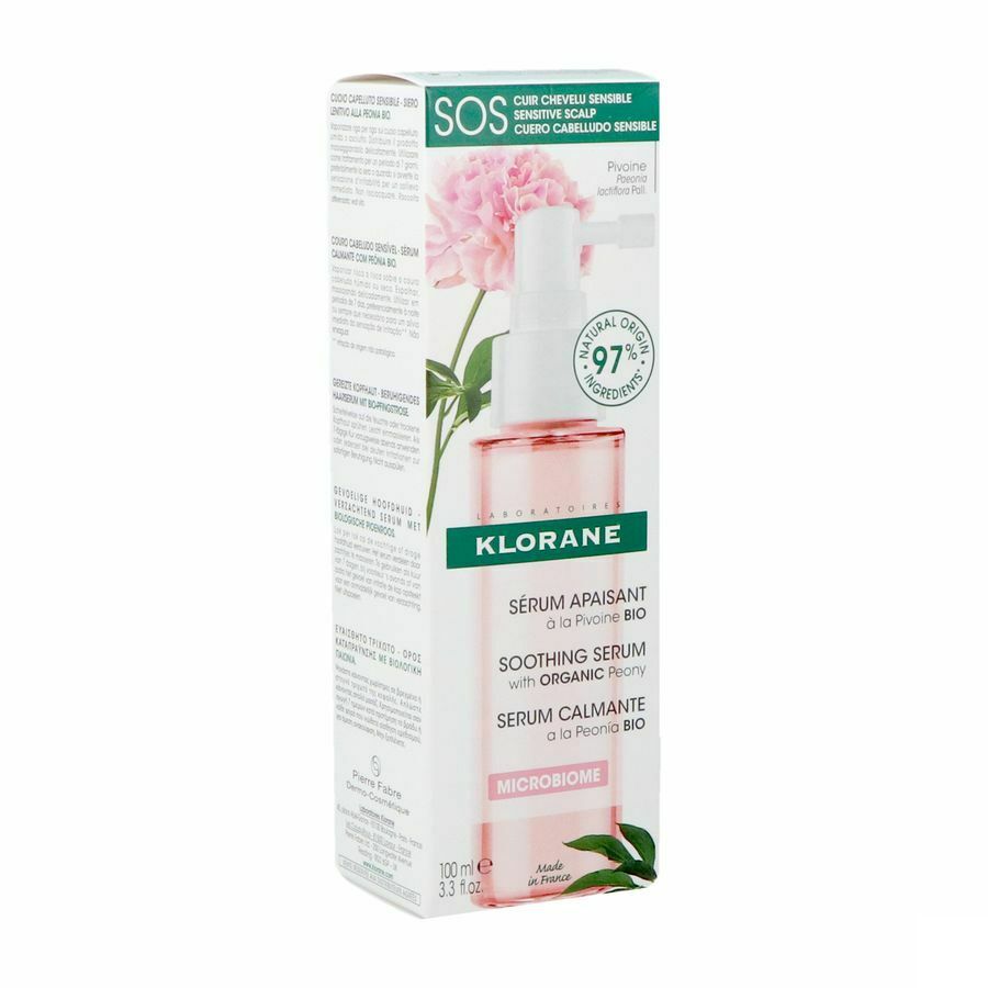 Klorane Sos Serum Pioenroos Bio 100ml