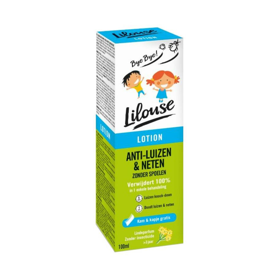 Lilouse Anti Luizen en Neten Lotion Zonder Insecticide Vanaf 3 Jaar Kam + Kapje Gratis 100ml