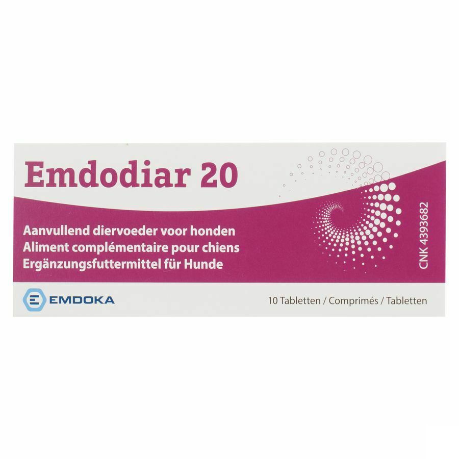 Emdodiar 20 Aanvullend Diervoeder Hond10 Tabletten